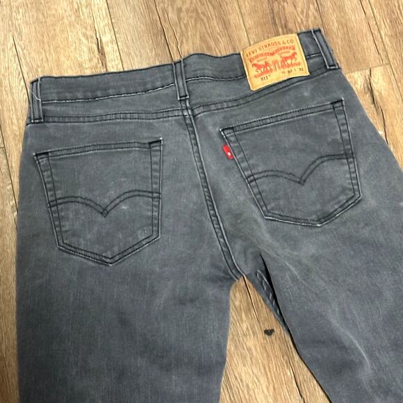 VERY GOOD Levi's 511 Slim Fit Red Tab Waterless Stretch Denim Jeans 32 x 32 - Picture 3 of 9